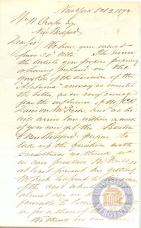 Letter from Barling &amp; Davis to Crapo, 2 October 1872